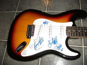 REO Speedwagon IP Signed Autographed Electric Guitar x4  