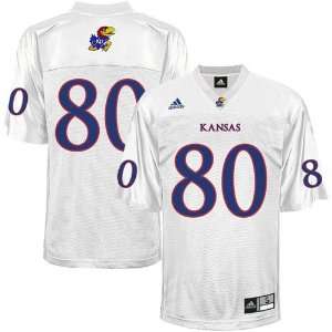  NCAA adidas Kansas Jayhawks #80 Replica Football Jersey 
