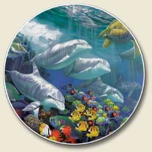 Bountiful Reef Dolphin Absorbent Auto Coaster Cupholder  