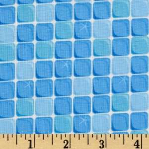  44 Wide Lil Ducky Tile Blue Fabric By The Yard Arts 