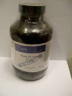 Nickel Sulfate, Reagent ACS, 500 grams (sealed)  