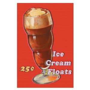  Ice Cream Float 28X42 Canvas Giclee