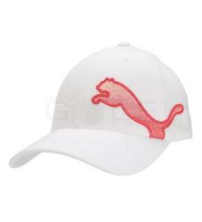 Puma Golf Wave Cap Hat Rickie Fowler White Red Pink  