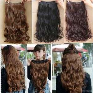 New 120G long Woman Curly/wavy clip on hair extension charm synthenic 