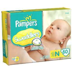  Pampers Swaddlers Newborn Diapers Mega Pack    size 