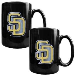 San Diego Padres 2 Piece Matching MLB Ceramic Coffee Mug Set