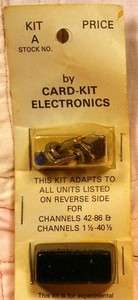 Vintage NOS KIT A to Adapt Units for Channels 42 86 & Channels 1 1/2 