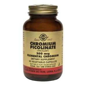  Chromium Picolinate 200 mcg 90 Vegetable Capsules Health 