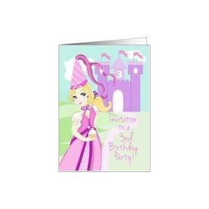  3rd Birthday Party Invite  Princess Card Toys & Games
