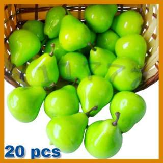 20 pcs fake mini Pears artificial fruit house decor new
