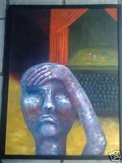 OIL PAINTING VIVIANE ALVES THE ROOM  BRAZIL ART  