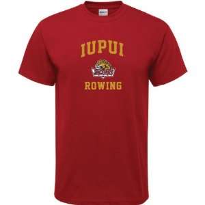  IUPUI Jaguars Cardinal Red Rowing Arch T Shirt Sports 