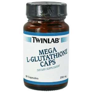  TwinLab Amino Acid Supplement Mega L Glutathione 250 mg 60 