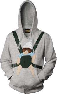 New The Hangover Baby Carrier Adult Hoodie Size LGE  