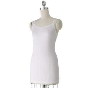  ELLE Long Ribbed Camisole, X Small, Bright White 
