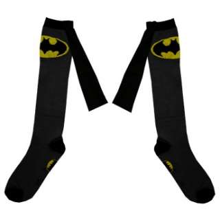 Batman Glitter Logo DC Comics Superhero Cape Knee High Socks  