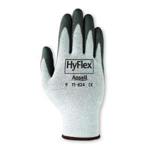  6 HyFlex Spandex And Nylon Gloves With Black Polyurethane 