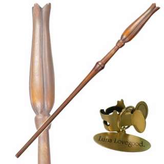 Harry Potter Wand of Luna Lovegood & Name Clip Stand  