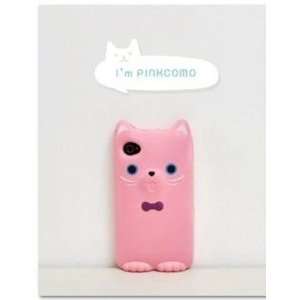  COMO Lovely 3D Cartoon Kitten Soft Shell Case for iPhone 4 