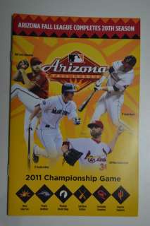 2011 AFL Championship Game Program Arizona Fall League Nolan Arenado 