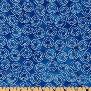  44 Wide Lift Your Spirits Circles Royal Blue Fabric By 