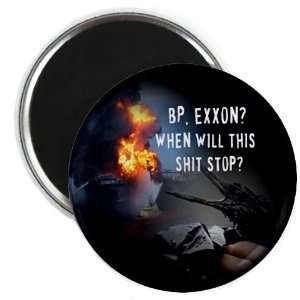  STOP BIG OIL Gulf bp Exxon Spill Relief 2.25 inch Fridge 