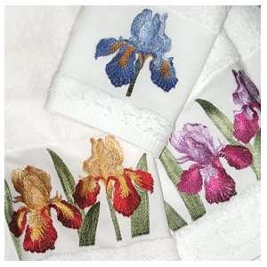  Anali Iris 72 x 72 Embroidered Linen Shower Curtain 