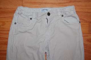 Girls Cherokee khaki fine wale corduroy jeans pants slacks 12  