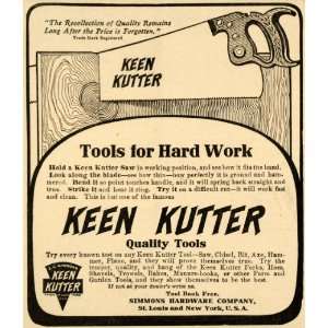  1907 Ad Saw Keen Kutter Tools Simmons Hardware Company 