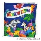 rainbow zebra cloth soft book kids baby afri can animals