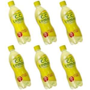 Suntory Vitamin C.C. Lemon Mildly Carbonated Zero Fat Drink 6 Bottle 