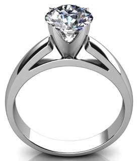 00Ct ROUND CUT CATHEDRAL ENGAGEMENT RING 14K GOLD  