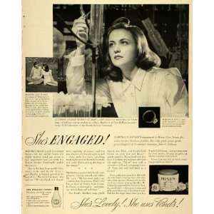 1942 Ad Ponds Cold Cream Martha Gaffney Engagement Ring 