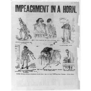 Impeachment in a horn,Caricatures of the impeachment of Andrew Johnson 