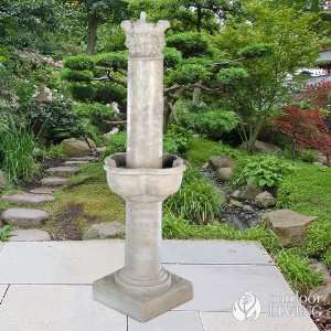  Henri Studio Large Four Seasons Column Fountain   Natural 