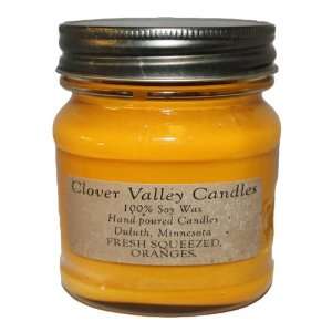 Fresh Squeezed Oranges Half Pint Scented Candle by Clover Valley 