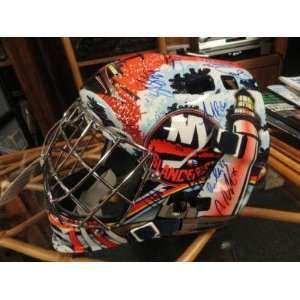 2011 2012 New York Islanders Team Signed Full size Goalie Mask Tavares 