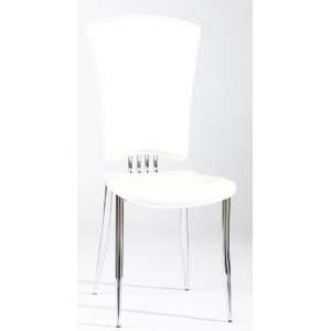  Retro Look Side Chairs with Stainless Steel Frames   Set 