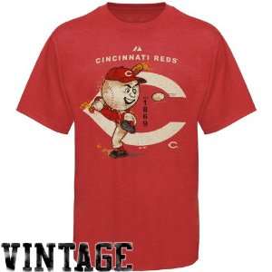  Majestic Cincinnati Reds Vintage Classic Heathered T shirt 