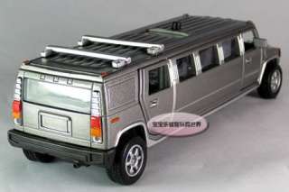 New Hummer 138 Alloy Diecast Model Car With Sound&Light Silver B340 
