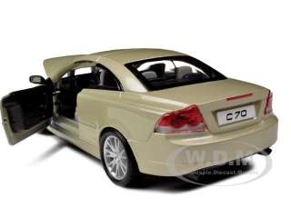 Brand new 124 scale diecast model car of Volvo C70 Coupe Gold die 