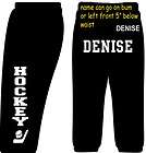 Hockey Sweatpants Custom Name & # Sweats Team Sets Medium Black Pants