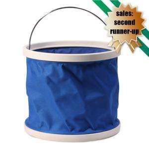  Fabric Fishing Camping Bucket Folding Water Pail(blue 
