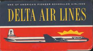 Delta Air Lines ticket jacket wallet 1960 [108 3]  
