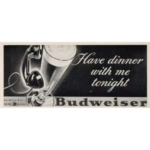  1946 Billboard Budweiser Beer Anheuser Busch Telephone 
