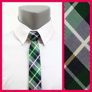 VoiVoila New Mens Skinny Slim Narrow Check Jacquard Woven Neckties 
