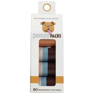  Poopy Packs Poop Bags   Orange Stripes   4 Pack Pet 