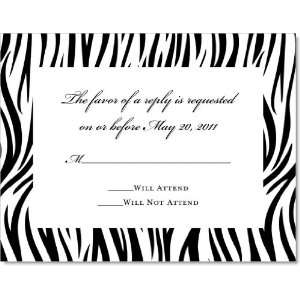  Fashionable Zebra Stripes Response Cards