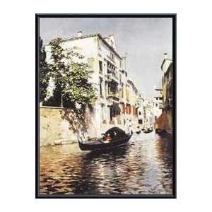   Gondola   Artist Rubens Santoro  Poster Size 28 X 22