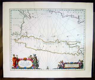   Antique Map of Java   Batavia   Dutch East India Company, VOC  